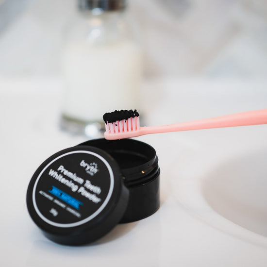 activated charcoal powder from brytn smile for a whiter smile